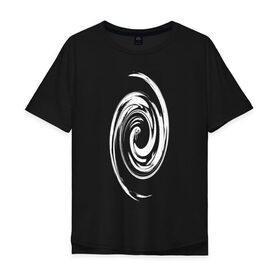 Мужская футболка хлопок Oversize с принтом Спираль в Кировске, 100% хлопок | свободный крой, круглый ворот, “спинка” длиннее передней части | абстракция | вихрь | волны | воронка | круги | линии | спираль