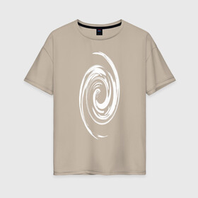 Женская футболка хлопок Oversize с принтом Спираль в Кировске, 100% хлопок | свободный крой, круглый ворот, спущенный рукав, длина до линии бедер
 | абстракция | вихрь | волны | воронка | круги | линии | спираль