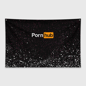 Флаг-баннер с принтом PornHub | ПОРНХАБ (Z) в Кировске, 100% полиэстер | размер 67 х 109 см, плотность ткани — 95 г/м2; по краям флага есть четыре люверса для крепления | brazzers | hub | бразерс