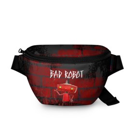 Поясная сумка 3D с принтом Bad Robot в Кировске, 100% полиэстер | плотная ткань, ремень с регулируемой длиной, внутри несколько карманов для мелочей, основное отделение и карман с обратной стороны сумки застегиваются на молнию | bad robot | кино | кинокомпания | остаться в живых | стартрек: возмездие