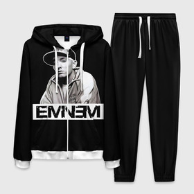 Мужской костюм 3D с принтом Eminem в Кировске, 100% полиэстер | Манжеты и пояс оформлены тканевой резинкой, двухслойный капюшон со шнурком для регулировки, карманы спереди | eminem | evil | ken kaniff | marshall bruce mathers iii | mm | rap | slim shady | маршалл брюс мэтерс iii | рэп | рэп рок | хип хоп | хорроркор | эминем