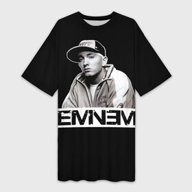 Платье-футболка 3D с принтом Eminem в Кировске,  |  | eminem | evil | ken kaniff | marshall bruce mathers iii | mm | rap | slim shady | маршалл брюс мэтерс iii | рэп | рэп рок | хип хоп | хорроркор | эминем