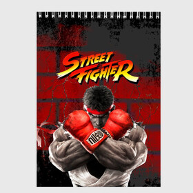 Скетчбук с принтом Street Fighter в Кировске, 100% бумага
 | 48 листов, плотность листов — 100 г/м2, плотность картонной обложки — 250 г/м2. Листы скреплены сверху удобной пружинной спиралью | street fighter | драки | единоборства | игра | стрит файтер | файтинг