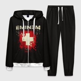 Мужской костюм 3D с принтом EMINEM в Кировске, 100% полиэстер | Манжеты и пояс оформлены тканевой резинкой, двухслойный капюшон со шнурком для регулировки, карманы спереди | 