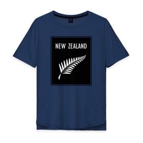 Мужская футболка хлопок Oversize с принтом Регби. Новая Зеландия в Кировске, 100% хлопок | свободный крой, круглый ворот, “спинка” длиннее передней части | Тематика изображения на принте: rugby | регби | спорт | футбол