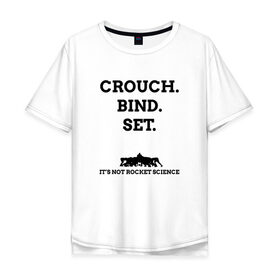 Мужская футболка хлопок Oversize с принтом Crouch. Bind. Set в Кировске, 100% хлопок | свободный крой, круглый ворот, “спинка” длиннее передней части | rugby | игроки | регби | сборная | спорт | футбол