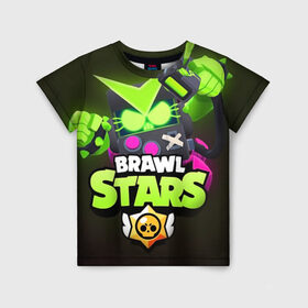 Детская футболка 3D с принтом BRAWL STARS VIRUS 8 BIT в Кировске, 100% гипоаллергенный полиэфир | прямой крой, круглый вырез горловины, длина до линии бедер, чуть спущенное плечо, ткань немного тянется | 8 bit | brawl stars | бравл старс