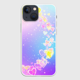 Чехол для iPhone 13 mini с принтом ЛЮБОВЬ ГРАДИЕНТ в Кировске,  |  | heart | love is | valentines day | влюбленные | девушки | день святого валентина | любовь | пары | свадьба | сердце | счастье