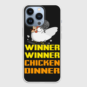 Чехол для iPhone 13 Pro с принтом Winner Chicken Dinner в Кировске,  |  | Тематика изображения на принте: asia | battle | chicken | dinner | duo | epic | guide | lucky | map | miramar | mobile | mortal | pro | royale | solo | winner | битва | лут | пабг | пубг | стрим | топ
