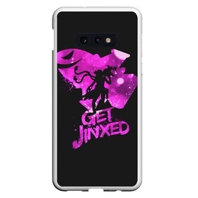 Чехол для Samsung S10E с принтом Get Jinxed в Кировске, Силикон | Область печати: задняя сторона чехла, без боковых панелей | jinx | kda | league | lol | moba | pentakill | riot | rise | rus | skins | варвик | варус | воин | легенд | лига | лол | маг | стрелок | танк | чемпион