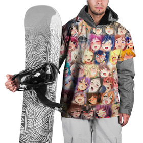 Накидка на куртку 3D с принтом Ахегао в Кировске, 100% полиэстер |  | ahegao | anime | manga | neko | o face | аниме | ахегао | девушки | иероглифы | картинки | коллаж | лица | манга | тян | тянки | язык