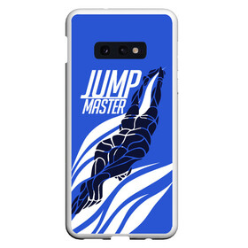 Чехол для Samsung S10E с принтом Jump master в Кировске, Силикон | Область печати: задняя сторона чехла, без боковых панелей | cliff diving | dive | diving | swimming | плавание | прыжки в воду | спорт