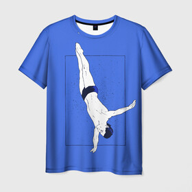 Мужская футболка 3D с принтом Dive в Кировске, 100% полиэфир | прямой крой, круглый вырез горловины, длина до линии бедер | cliff diving | dive | diving | swimming | плавание | прыжки в воду | спорт