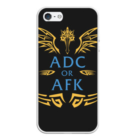 Чехол для iPhone 5/5S матовый с принтом ADC of AFK в Кировске, Силикон | Область печати: задняя сторона чехла, без боковых панелей | jinx | kda | league | lol | moba | pentakill | riot | rise | rus | skins | варвик | варус | воин | легенд | лига | лол | маг | стрелок | танк | чемпион