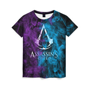 Женская футболка 3D с принтом Assassins Creed в Кировске, 100% полиэфир ( синтетическое хлопкоподобное полотно) | прямой крой, круглый вырез горловины, длина до линии бедер | mmorpg | rogue | асасин | асассин | ассасин крид | ассассин