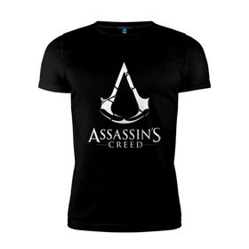 Мужская футболка премиум с принтом Assassins Creed в Кировске, 92% хлопок, 8% лайкра | приталенный силуэт, круглый вырез ворота, длина до линии бедра, короткий рукав | Тематика изображения на принте: mmorpg | rogue | асасин | асассин | ассасин крид | ассассин