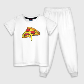 Детская пижама хлопок с принтом Пицца Пицца Пицца !!!! Pizza в Кировске, 100% хлопок |  брюки и футболка прямого кроя, без карманов, на брюках мягкая резинка на поясе и по низу штанин
 | Тематика изображения на принте: pizza | для девушек | для парней | еда | италия | итальянская еда | колбаса | пицца | пицца с салями | пицца с сыром | подарок | с намеком | салями | сыр | тесто