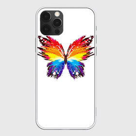 Чехол для iPhone 12 Pro Max с принтом Бабочка в Кировске, Силикон |  | Тематика изображения на принте: art | арт | бабочка | брызги | искусство | картина | краски | крылья | насекомое | потеки | цвета