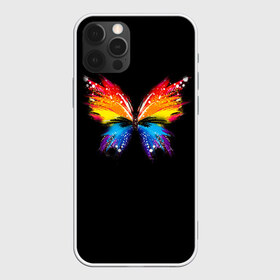 Чехол для iPhone 12 Pro Max с принтом Бабочка в Кировске, Силикон |  | Тематика изображения на принте: art | арт | бабочка | брызги | искусство | картина | краски | крылья | насекомое | потеки | цвета