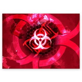 Поздравительная открытка с принтом Plague Inc LC (Oko) в Кировске, 100% бумага | плотность бумаги 280 г/м2, матовая, на обратной стороне линовка и место для марки
 | авторская | вирус | знаки | игры | интересная | каракули | круг | лабиринт | линии | мозаика | необычная | око | символы | страшная | туннель | черная | эпидемия