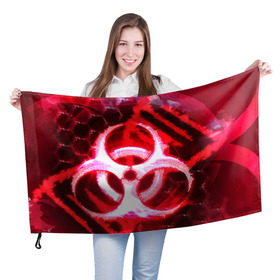 Флаг 3D с принтом Plague Inc LB (Oko) в Кировске, 100% полиэстер | плотность ткани — 95 г/м2, размер — 67 х 109 см. Принт наносится с одной стороны | авторская | вирус | знаки | игры | интересная | каракули | круг | лабиринт | линии | мозаика | необычная | око | символы | страшная | туннель | черная | эпидемия