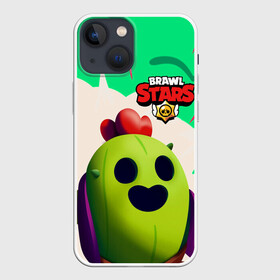 Чехол для iPhone 13 mini с принтом BRAWL STARS SPIKE в Кировске,  |  | brawlstars | crow | leon | leonskin | mike | mr p | sally | shark | spike | битваогней | бравлстарc | бравлстарз | динамайк | игра | игры | леон | мистер пи | мультик | спайк | старз