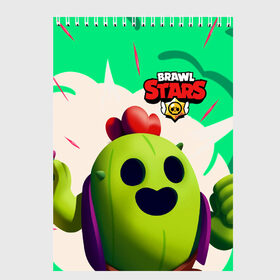 Скетчбук с принтом BRAWL STARS SPIKE в Кировске, 100% бумага
 | 48 листов, плотность листов — 100 г/м2, плотность картонной обложки — 250 г/м2. Листы скреплены сверху удобной пружинной спиралью | brawlstars | crow | leon | leonskin | mike | mr p | sally | shark | spike | битваогней | бравлстарc | бравлстарз | динамайк | игра | игры | леон | мистер пи | мультик | спайк | старз