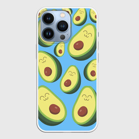 Чехол для iPhone 13 Pro с принтом Авокадо паттерн в Кировске,  |  | Тематика изображения на принте: avocado | vegan | vegetarian | авокадо | веган | вегетарианство
