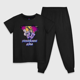 Детская пижама хлопок с принтом Кира Йошикаге и Killer Queen в Кировске, 100% хлопок |  брюки и футболка прямого кроя, без карманов, на брюках мягкая резинка на поясе и по низу штанин
 | 