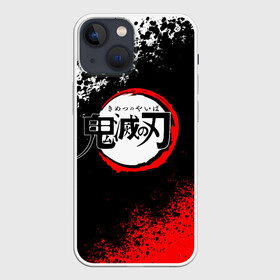 Чехол для iPhone 13 mini с принтом Kimetsu no Yaiba полоски в Кировске,  |  | demon slayer | demon slayer: kimetsu no yaiba | kimetsu | kimetsu no yaiba | nezuko | slayer | tanjiro | клинок рассекающий демонов | незуко | танджиро | шинобу кочо