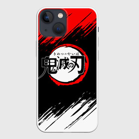 Чехол для iPhone 13 mini с принтом Kimetsu no Yaiba полосатость в Кировске,  |  | demon slayer | demon slayer: kimetsu no yaiba | kimetsu | kimetsu no yaiba | nezuko | slayer | tanjiro | клинок рассекающий демонов | незуко | танджиро | шинобу кочо