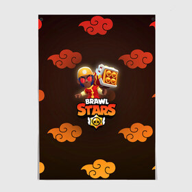 Постер с принтом Brawl Stars Lion Dance Brock в Кировске, 100% бумага
 | бумага, плотность 150 мг. Матовая, но за счет высокого коэффициента гладкости имеет небольшой блеск и дает на свету блики, но в отличии от глянцевой бумаги не покрыта лаком | bo | brawl stars | brock | crow | darryl | dumpling darryl | dynamike | lion dance brock | sandy | spike | бо | бравл старс | брок | динамайк | дэррил | кроу | леон. leon | новый год | спайк | сэнди