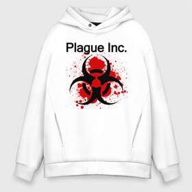 Мужское худи Oversize хлопок с принтом Plague Inc в Кировске, френч-терри — 70% хлопок, 30% полиэстер. Мягкий теплый начес внутри —100% хлопок | боковые карманы, эластичные манжеты и нижняя кромка, капюшон на магнитной кнопке | inc | ndemic creations | plague | plague inc | биологический симулятор | игра | чума | чума инкорпорейтед