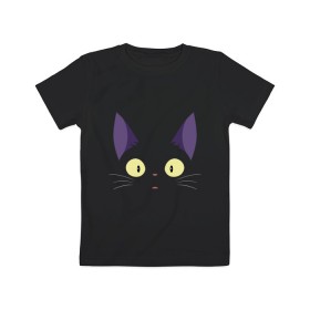 Детская футболка хлопок с принтом Котик в Кировске, 100% хлопок | круглый вырез горловины, полуприлегающий силуэт, длина до линии бедер | cat | kitten | kitty | киса | кот | котейка | котёнок | кошак | кошка | мяу