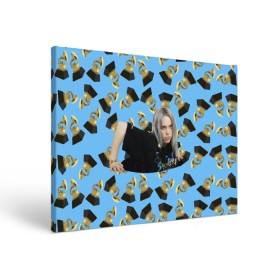 Холст прямоугольный с принтом Billie Eilish Grammy в Кировске, 100% ПВХ |  | billie | eilish | grammy | айлиш | билли | грэмми