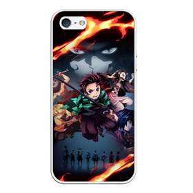 Чехол для iPhone 5/5S матовый с принтом DEMON SLAYER KIMETSU NO YAIBA КЛИНОК РАССЕКАЮЩИЙ ДЕМОНОВ в Кировске, Силикон | Область печати: задняя сторона чехла, без боковых панелей | demon slayer | demon slayer: kimetsu no yaiba | kimetsu | kimetsu no yaiba | nezuko | slayer | tanjiro | клинок рассекающий демонов | незуко | танджиро | шинобу кочо