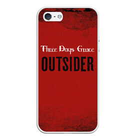 Чехол для iPhone 5/5S матовый с принтом Three days grace Outsider в Кировске, Силикон | Область печати: задняя сторона чехла, без боковых панелей | Тематика изображения на принте: days | grace | outsider | three | аутсайдер