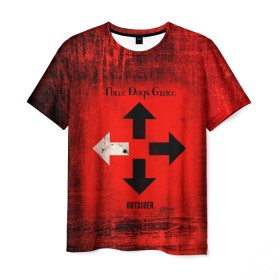 Мужская футболка 3D с принтом Three Days Grace в Кировске, 100% полиэфир | прямой крой, круглый вырез горловины, длина до линии бедер | Тематика изображения на принте: days | grace | three | альтернативный | группа | метал | ню метал | пост гранж | рок | хард рок