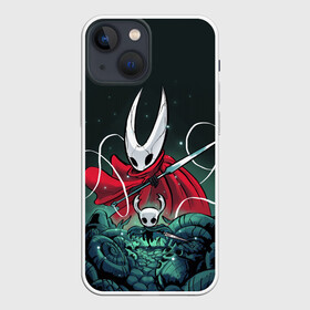 Чехол для iPhone 13 mini с принтом Hollow Knight в Кировске,  |  | grimm | hallounest | heart of nightmare | hollow knight | hornet | knight | quirrell | silksong | гримм | квиррел | рыцарь | халлоунест | холлоу найт | хорнет