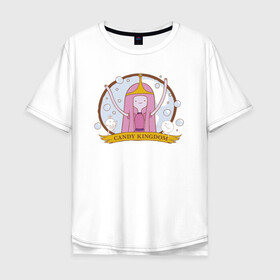 Мужская футболка хлопок Oversize с принтом Candy kingdom в Кировске, 100% хлопок | свободный крой, круглый ворот, “спинка” длиннее передней части | adventure time | finn the human | jake the dog | vdzajul | джейк | лич | марселин | ооо | рикардио | снежный король | финн | финн парнишка