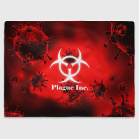 Плед 3D с принтом PLAGUE INC. в Кировске, 100% полиэстер | закругленные углы, все края обработаны. Ткань не мнется и не растягивается | molecule | plague inc | абстракция | бактерии | вирус | клетки | медицина | микробы | молекулы | наука | нейрон | нейроны | планета | текстура | текстуры | формула