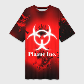 Платье-футболка 3D с принтом PLAGUE INC. в Кировске,  |  | molecule | plague inc | абстракция | бактерии | вирус | клетки | медицина | микробы | молекулы | наука | нейрон | нейроны | планета | текстура | текстуры | формула