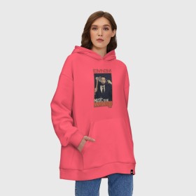 Худи SuperOversize хлопок с принтом Eminem. MTBMB в Кировске, 70% хлопок, 30% полиэстер, мягкий начес внутри | карман-кенгуру, эластичная резинка на манжетах и по нижней кромке, двухслойный капюшон
 | album | eminem | marshall | music | music to be murdered by | rap | альбом | эминем