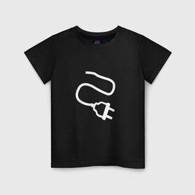 Детская футболка хлопок с принтом Вилка (парная) в Кировске, 100% хлопок | круглый вырез горловины, полуприлегающий силуэт, длина до линии бедер | любовь | отношения | пара | шнур