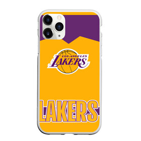 Чехол для iPhone 11 Pro матовый с принтом Los Angeles Lakers в Кировске, Силикон |  | angeles | bryant | kobe | lakers | los | баскетбольный | клуб