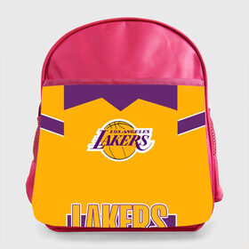 Детский рюкзак с принтом Los Angeles Lakers  в Кировске, 100% полиэстер | Размеры изделия - высота 34 см, ширина 28 см, глубина 10 см
Размер поля для печати - высота 19.5 см, ширина 24 см | angeles | bryant | kobe | lakers | los | баскетбольный | клуб