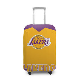 Чехол для чемодана 3D с принтом Los Angeles Lakers  в Кировске, 86% полиэфир, 14% спандекс | двустороннее нанесение принта, прорези для ручек и колес | angeles | bryant | kobe | lakers | los | баскетбольный | клуб