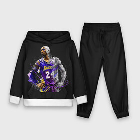 Детский костюм 3D (с толстовкой) с принтом Kobe Bryant в Кировске,  |  | 08 | 24 | 8 | angeles | basketball | bryant | gigi | goat | kobe | lakers | legend | los | mamba | rip | sport | баскетбол | брайант | коби | легенда | мамба | роспись | спорт