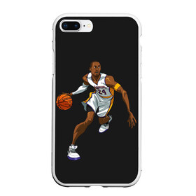 Чехол для iPhone 7Plus/8 Plus матовый с принтом Kobe Bryant в Кировске, Силикон | Область печати: задняя сторона чехла, без боковых панелей | 08 | 24 | 8 | angeles | basketball | bryant | gigi | goat | kobe | lakers | legend | los | mamba | rip | sport | баскетбол | брайант | коби | легенда | мамба | роспись | спорт