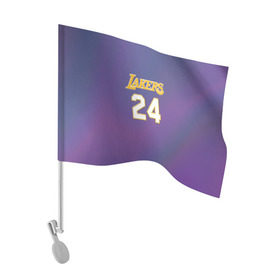 Флаг для автомобиля с принтом Los Angeles Lakers / Kobe Brya в Кировске, 100% полиэстер | Размер: 30*21 см | basketball | espn | kobe | kobe bryant | kobe bryant death | kobe bryant tribute | lakers | los angeles lakers | nba
